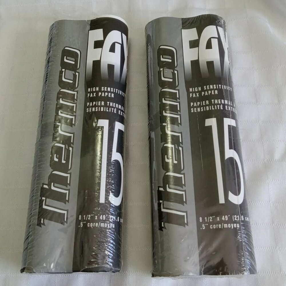 4 Rolls Thermco Thermal High Sensitivity Facsimile Fax Paper 8.5" x 49' Sealed